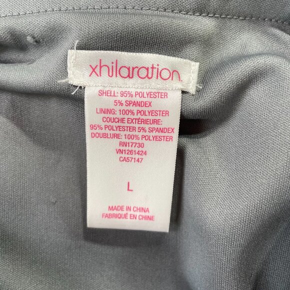 Xhilaration Charcoal Gray Sequins Mini Skirt Metallic Stretch Lined Size L - Picture 6 of 7